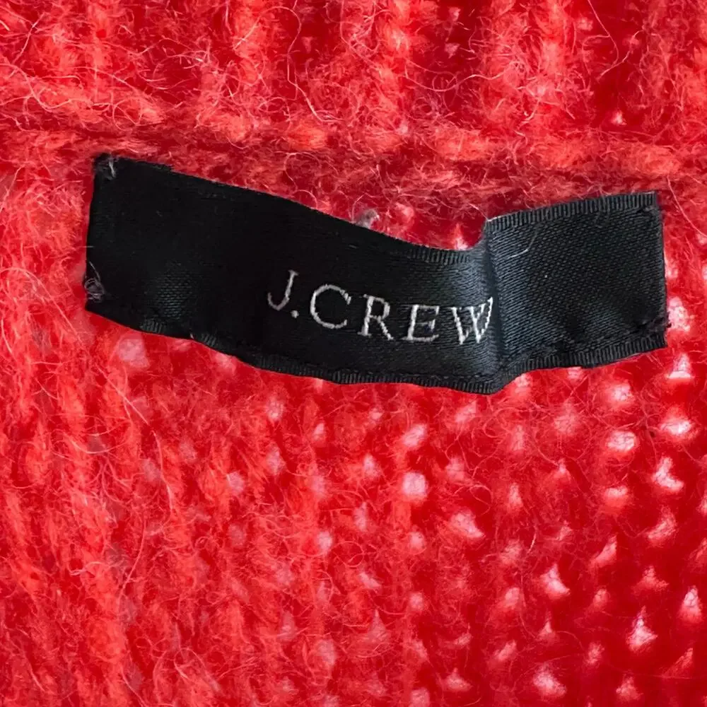 J.Crew Textured Alpaca Blend Pom Pom Cable Knit Sweater – Size Small